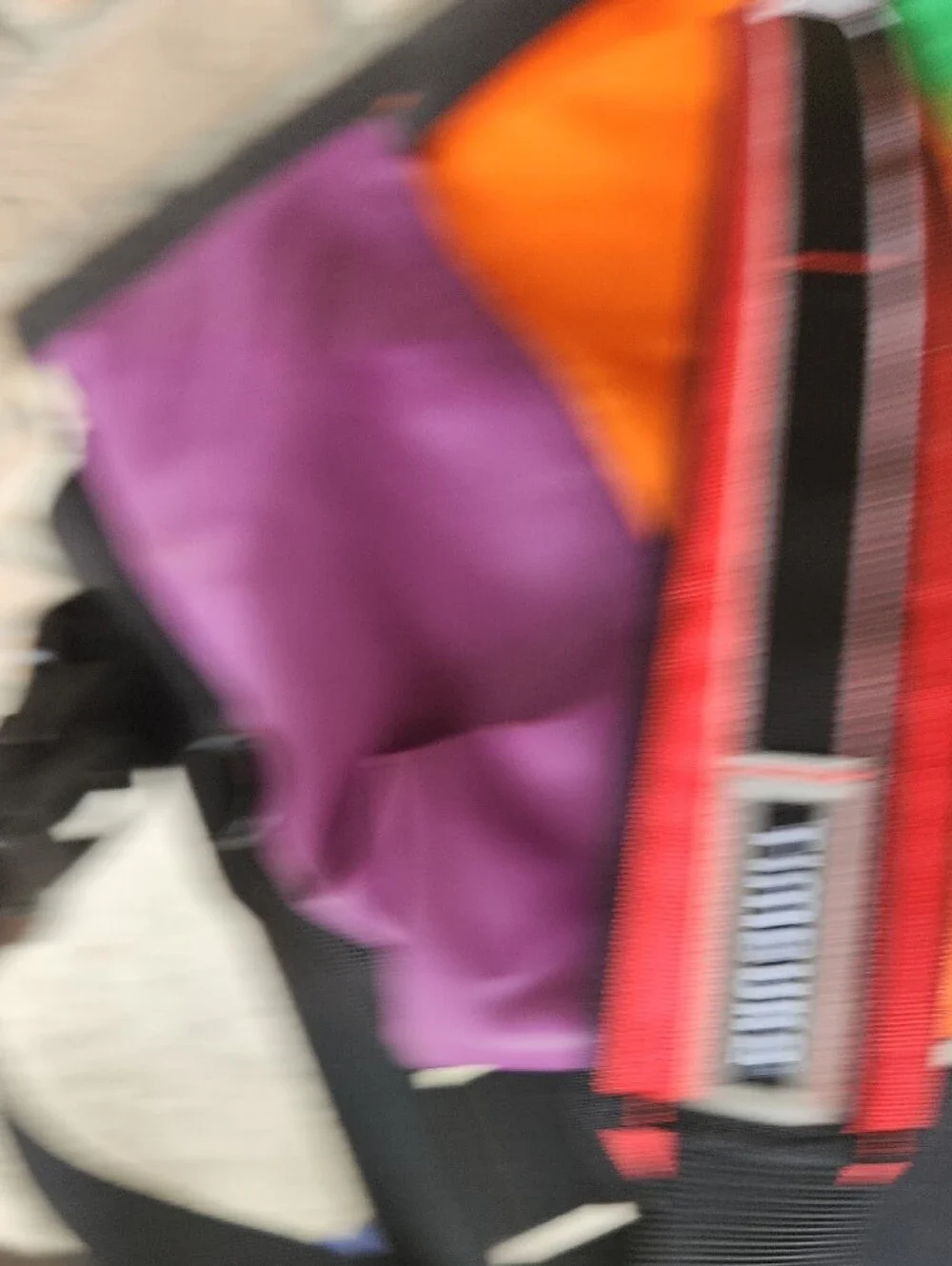 Timbuk2 Colorblock Messenger Bag - Green, Orange, Purple 16x19